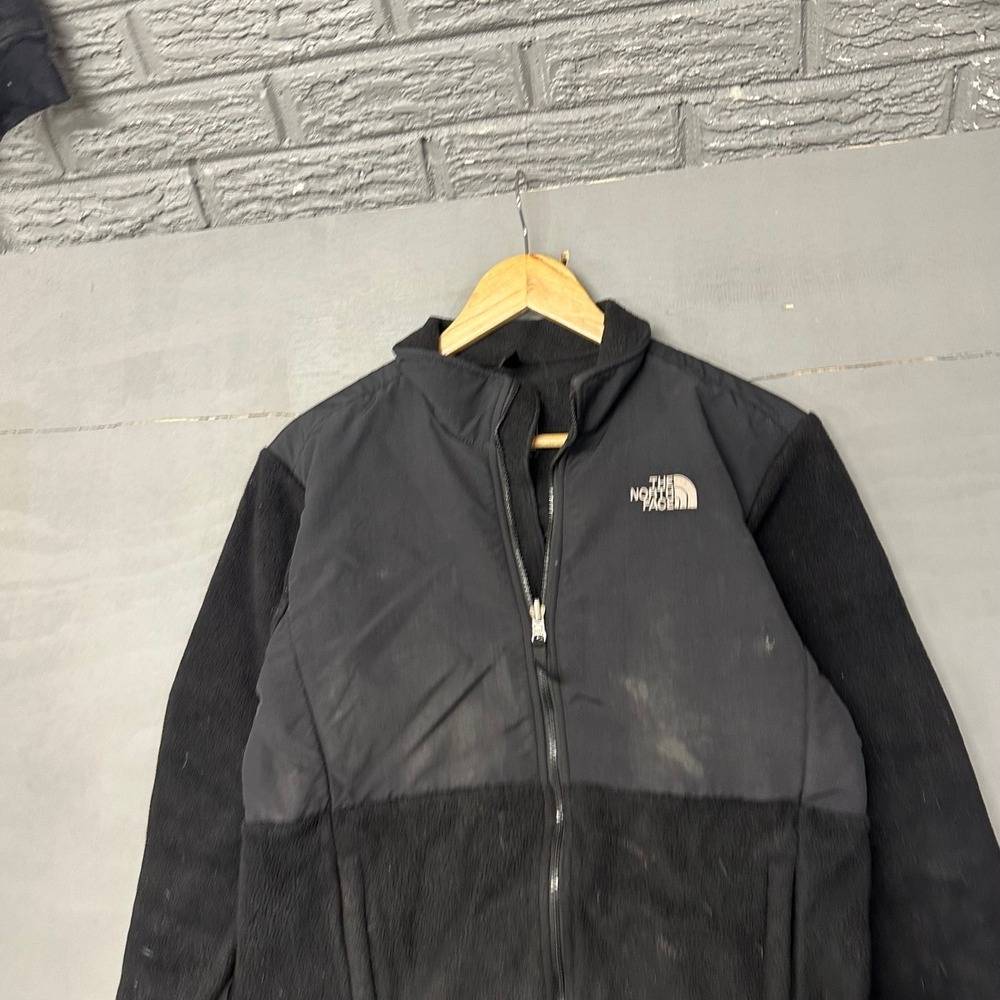 The North Face Denali Fleece Jacket Girls XL Black Full Zip‎ Mock Neck Coat